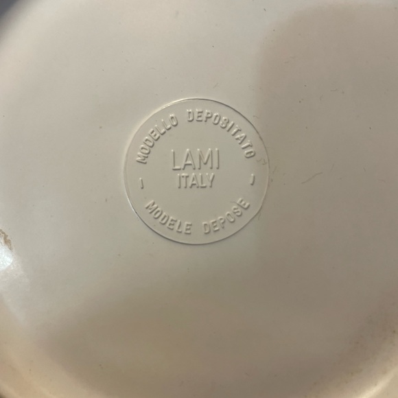 Vintage, Lami, Italy, Modello Depositato, Crackled W/Scalloped Edges,Floral - Picture 2 of 3